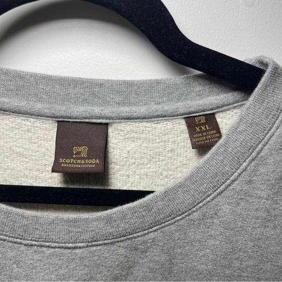 Scotch & Soda Men Grey Casual long sleeve crewneck comfy sweatshirt in size XXL - Picture 5 of 7